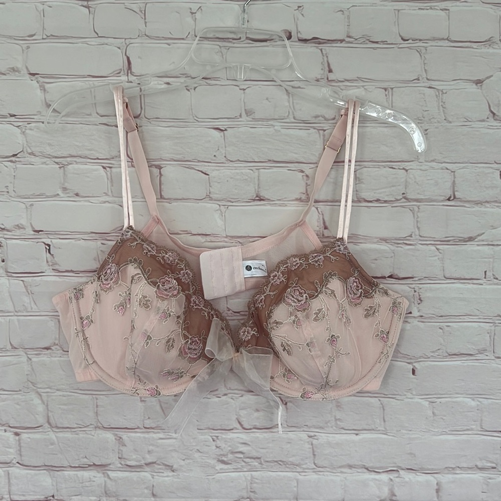 Enchanted pink lace bra size 42C